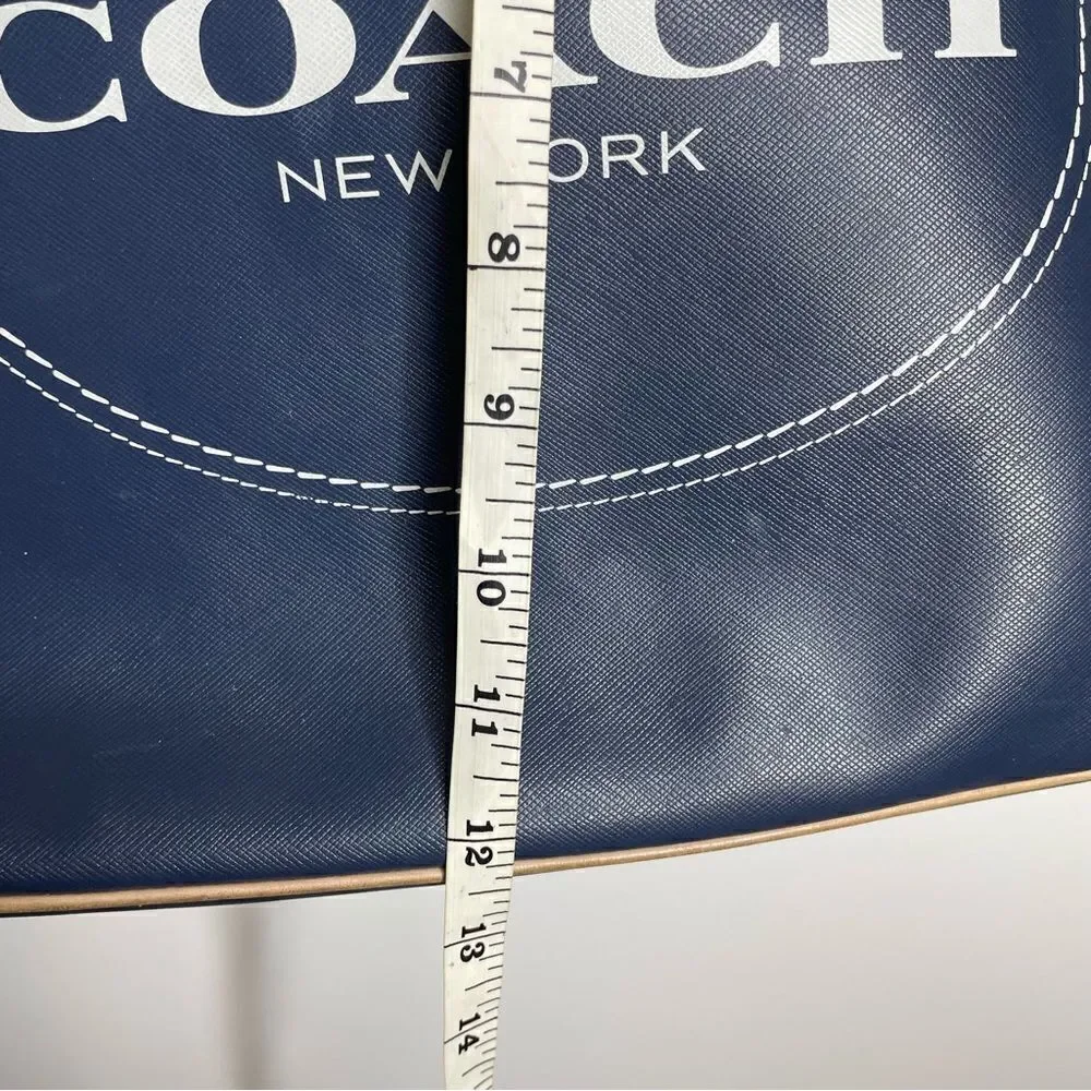 Coach Metro Horse & Carriage Navy Blue Xlarge Tote‎ Bag Satchel Travel Purse